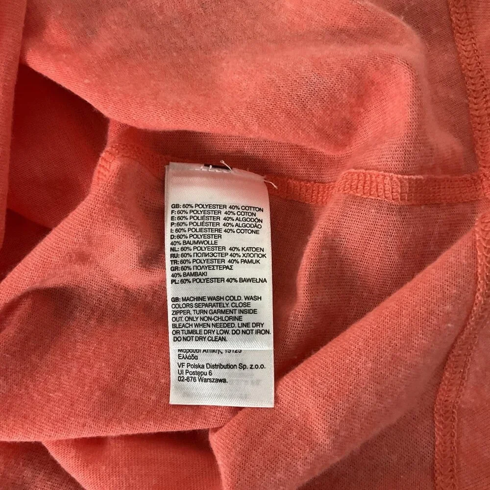 The North Face Womens Sz M Short Sleeve Shirt Orange Top Half Dome Logo‎ - Picture 5 of 10